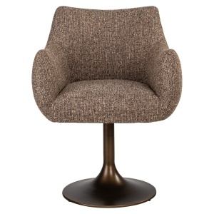 SCAUN DINING ROTATIV ALDO, REALIZAT DIN METAL, LEMN DE FAG SI TEXTIL, CULOARE MARO, DESIGN DEOSEBIT, RICHMOND INTERIORS