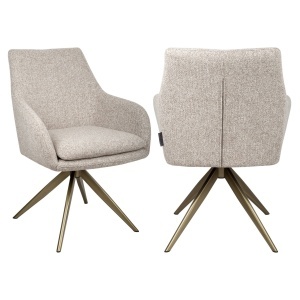 SCAUN DINING ROTATIV LISONNE, REALIZAT DIN METAL, LEMN DE FAG SI TEXTIL IGNIFUG, CULOARE MARO, DESIGN DEOSEBIT, RICHMOND INTERIORS - Img 2