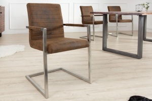 SCAUN DINING SAU BIROU CROM/MARO ANTIC IMPERIAL 37078 - DESIGN VINTAGE - Img 1