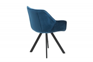 SCAUN DINING SAU BIROU, DUTCH COMFORT, CATIFEA ALBASTRA INCHIS, COD 38597, DESIGN MODERN - Img 4