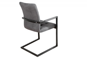 SCAUN DINING SAU BIROU NEGRU/GRI OXFORD DESIGN VINTAGE/INDUSTRIAL - Img 4