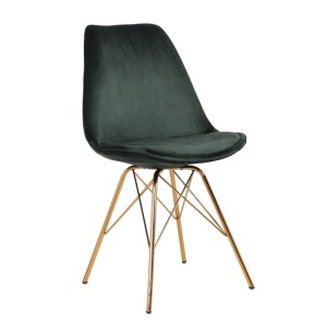 SCAUN DINING SCANDINAVIA 39303 VERDE INCHIS STIL RETRO VINTAGE