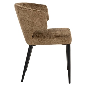 SCAUN DINING TAYLOR BRANDY FUSION, 213630, CONFECTIONAT DIN POLIESTER, METAL SI SPUMA, MARO/NEGRU, STIL MODERN - Img 3