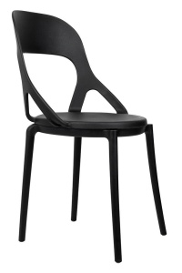 SCAUN DINING/TERASA FORM, NEGRU, DIN POLIPROPILENA, STIL MODERN B2