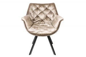 SCAUN DINING, THE DUTCH, COMFORT BEJ/GRI, COD 39177, STIL RETRO VINTAGE - Img 2