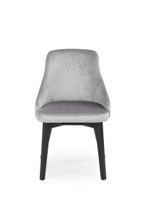 SCAUN DINING TOLEDO 3, GRI MONOLITH 85/NEGRU, CU TAPITERIE DIN CATIFEA SI PICIOARE DIN LEMN MASIV, STIL CLASIC - Img 3