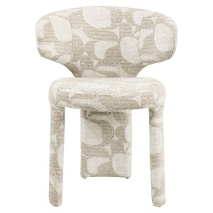 SCAUN DINING, VIOLA, REALIZAT DIN METAL, PLACAJ SI TEXTIL, CULOARE CREM, DESIGN DEOSEBIT, RICHMOND INTERIORS - Img 6