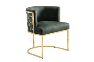 SCAUN LIVING, ELEGANCE, DIN CATIFEA VERDE SI METAL AURIU, ARTIM GROUP SELECTION
