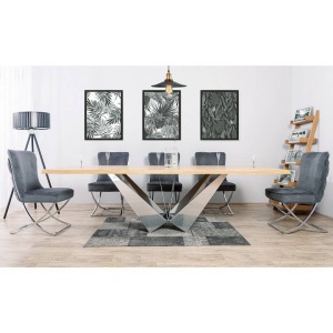 SCAUN LIVING SCARLET, BORDO/NEGRU, STIL MODERN - Img 2