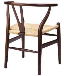 SCAUN MARO INCHIS WISHBONE DIN LEMN CU FIBRE NATURALE STIL MODERN - Img 2