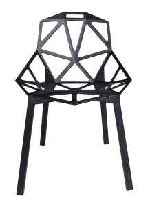 SCAUN NEGRU DIN ALUMINIU SPLIT PREMIUM STIL MODERN B2 - Img 2