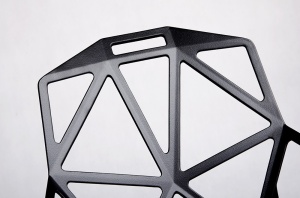 SCAUN NEGRU DIN ALUMINIU SPLIT PREMIUM STIL MODERN B2 - Img 4