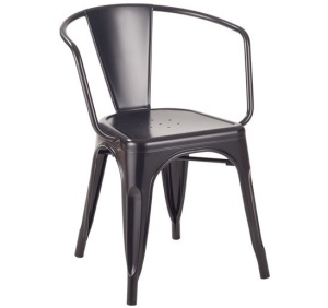 SCAUN NEGRU DIN OTEL TOWER ARM STIL MODERN B2