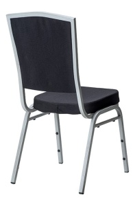 SCAUN PENTRU SALA EVENIMENTE/CONFERINTA MALAGA 20X20 NEGRU/ARGINTIU DESIGN CLASIC - Img 2