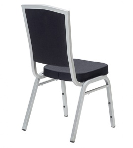 SCAUN PENTRU SALA EVENIMENTE/CONFERINTA MALAGA 25X25 NEGRU/ARGINTIU DESIGN CLASIC - Img 2