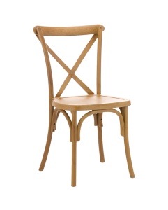 SCAUN PENTRU SALI DE EVENIMENTE POLYWOOD CU SPATAR INCRUCISAT NATURAL, CONFECTIONAT DIN POLIPROPILENA - Img 3