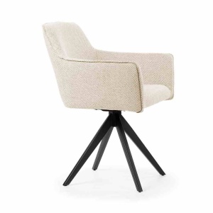 SCAUN PIVOTANT MAKSIMA, BEJ/NEGRU, STIL MODERN - Img 2