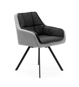 SCAUN PIVOTANT PIRLO II, GRI DESCHIS/GRI GRAFIT/NEGRU, STIL MODERN, ATR