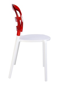 SCAUN ROSU CARMEN DIN POLIPROPILENA STIL MODERN B2 - Img 3
