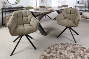 SCAUN ROTATIV, PAPILLONL MARO DESCHIS, COD 41590, STIL RETRO - Img 1