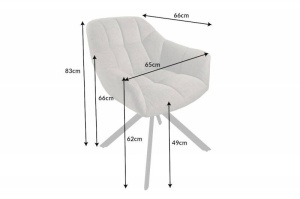 SCAUN ROTATIV, PAPILLONL MARO DESCHIS, COD 41590, STIL RETRO - Img 8