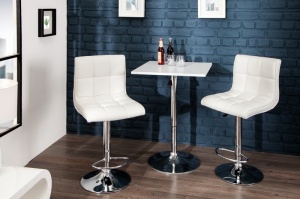SET 2 BUCATI, SCAUN ALB DE BAR, MODENA, COD 36919, DESIGN MODERN - Img 3
