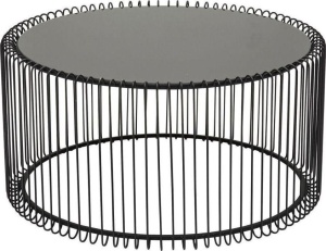 SET 2 MASUTE DE CAFEA WIRE, NEGRE, CONFECTIONATE DIN METAL SI STICLA, STIL MODERN - Img 2