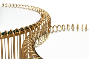 SET 2 MASUTE DE CAFEA WIRE, NUANTA ALAMA, CONFECTIONATE DIN STICLA SI ALAMA, STIL MODERN - Img 2