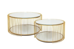 SET 2 MASUTE WIRE DOUBLE I, CONFECTIONATE DIN METAL SI STICLA, STIL MODERN