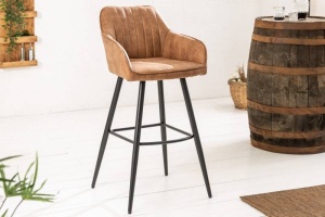 SET 2 SCAUNE DE BAR, TURIN 102CM, DIN PIELE ECO SI CADRUL DIN METAL