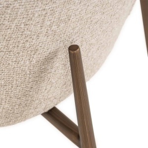 SET 2 SCAUNE DINING ODARBY, REALIZAT DIN METAL SI TEXTIL, CULOARE CREM, DESIGN DEOSEBIT, RICHMOND INTERIORS - Img 7