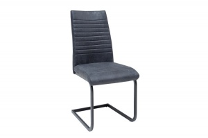 SET 2 SCAUNE LIVING, APPARTMENT, GRI, COD 39378, CU TAPITERIE DIN MICROFIBRA, STIL MODERN - Img 2