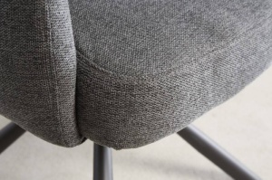 SET 2 SCAUNE ROTATIVE, BIG GEORGE GRI INCHIS, TEXTIL, COD 42082, ASPECT RETRO - Img 3