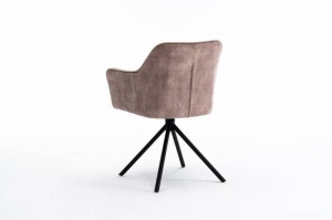SET 2 SCAUNE ROTATIVE, VERONA, SAMPANIE, METAL SI CATIFEA, COD 44156, DESIGN MODERN - Img 2