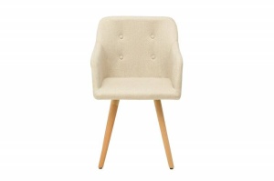 SET 2 SCAUNE, TEXTIL BEJ, SCANDINAVIA, DESIGN SCANDINAV - Img 2