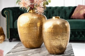 SET 2 VASE, ORIENTAL, AURIU, DIN METAL