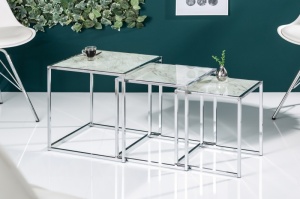 SET 3 MASUTE MODERNE, ELEMENTS, STICLA CARE IMITA MARMURA COD 40047 - Img 1