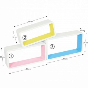 SET 3 POLITE AMOS FY 11042, ALB + COLORATE, DIN MDF, STIL MODERN, TK - Img 2