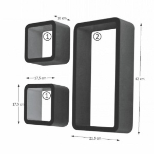 SET 3 POLITE TRIX FY 7493, NEGRU, DIN MDF, STIL MODERN, TK - Img 2