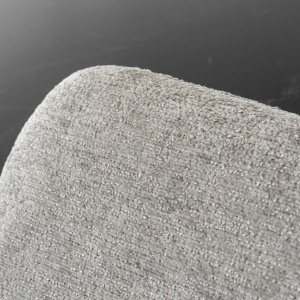 SET 4 SCAUNE, ARTIM MEBLE, REALIZAT DIN MATERIAL TEXTIL BOUCLE GRI SI METAL, STIL MODERN - Img 3