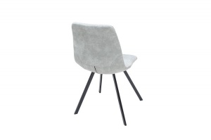 SET 4 SCAUNE BUCATARIE/BIROU/SALA DE CONFERINTA, GRI, AMSTERDAM, COD 38364, DESIGN RETRO/VINTAGE - Img 3