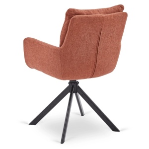 SET 4 SCAUNE ROTATIVE, ARTIM MEBLE, REALIZAT DIN MATERIAL TEXTIL CARAMIZIU SI METAL, STIL MODERN - Img 5