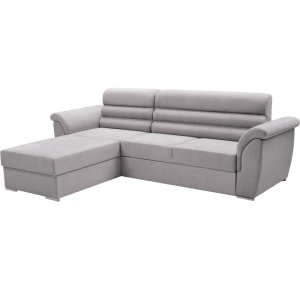 SET DE CANAPEA FABO, GRI DESCHIS, MODEL STANGA, DIN TESATURA WOOLLY, TAPITAT, EXTENSIBIL, STIL MODERN, TK - Img 4