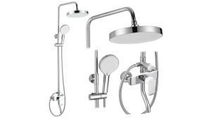 SET DE DUS REA BLOOM, CROM/ALB, DIN ALAMA, CALITATE SUPERIOARA