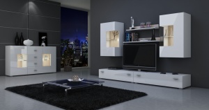 SET LIVING BERLIN DESIGN MODERN HIGH GLOSS - Img 3