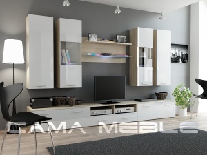 SET LIVING CU LED DREAM 2 STEJAR SONOMA/ALB DESIGN MODERN CM