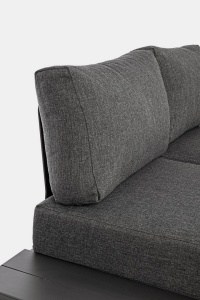 SET LOUNGE DE GRADINA/TERASA KONNOR, GRI ANTRACIT, CONFECTIONAT DIN ALUMINIU SI TEXTIL, STIL MODERN - Img 3
