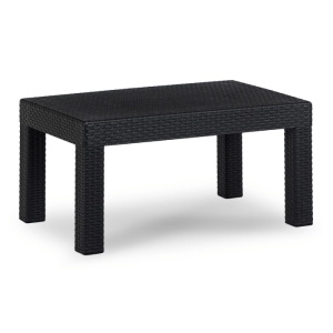 SET MOBILIER DE GRADINA/TERASA, BRENTA, ARTIM MEBLE, DIN TEHNORATAN, CULOARE NEAGRA/GRI - Img 6