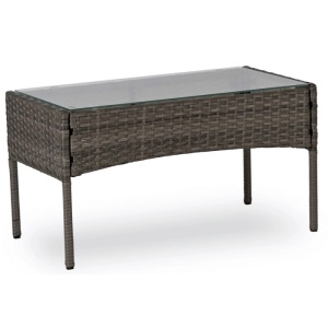 SET MOBILIER DE GRADINA/TERASA, MISSISSIPI, ARTIM MEBLE, DIN METAL, TECHNORATAN SI STICLA, CULOARE GRI - Img 7