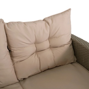 SET MOBILIER DE LUAT MASA, GRADINA/TERASA, COLORADO, ARTIM MEBLE, DIN METAL, TECHNORATAN SI STICLA, CULOARE BEJ - Img 8